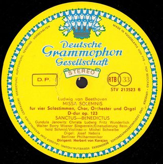Beethoven Karajan Missa Solemnis LP 1978