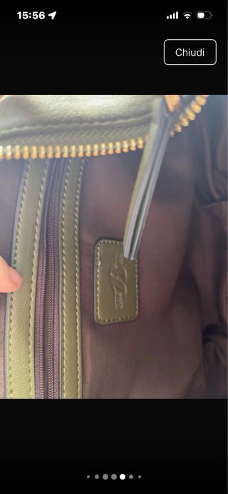 Borsa in suede verde oliva