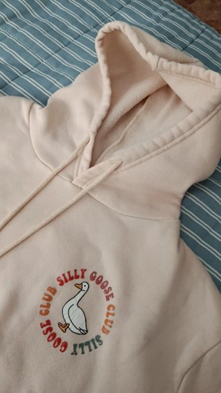 Sudadera beige con estampado Mujer (Shein)