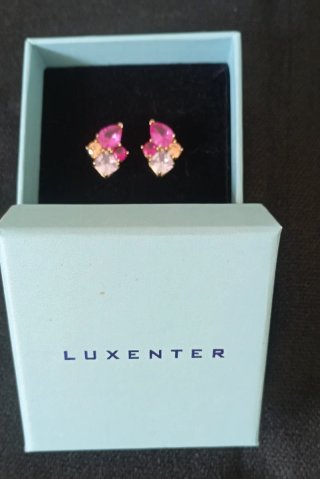 PENDIENTES LUXENTER CHAPADO EN ORO SIN ESTRENAR