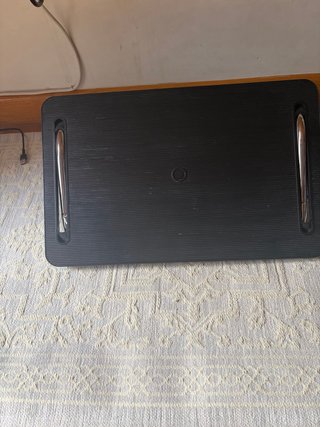 Reposapiés IKEA Negro/Plateado