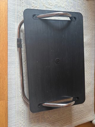 Reposapiés IKEA Negro/Plateado