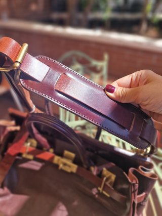 Bolso Piel Marrón Estilo Hermes