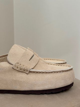Birkenstock Naples Suede Bege
