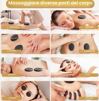 Set Hot Stone Massaggio 9 Pezzi Valigetta