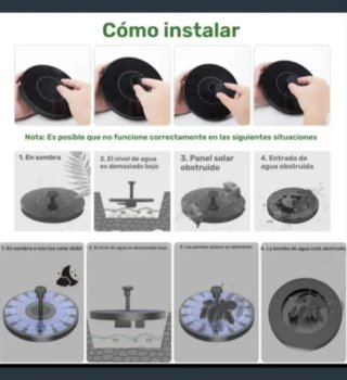 Fuente Bomba Agua Solar 2,5W