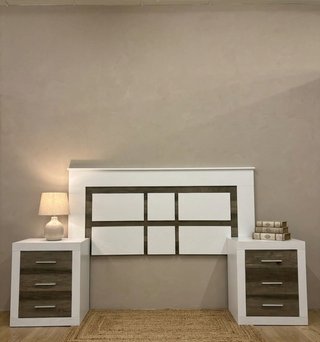 Cabecero moderno y 2 mesitas de noche
