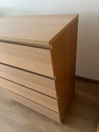 Cómoda 4 cajones madera clara