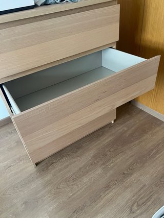 Cómoda 4 cajones madera clara