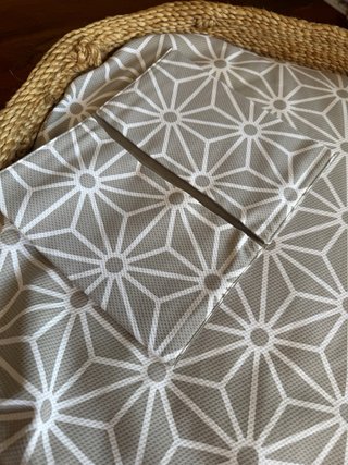 Cambiador yute bebé con funda geométrica