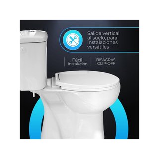- Inodoro completo blanco moderno antibacteria