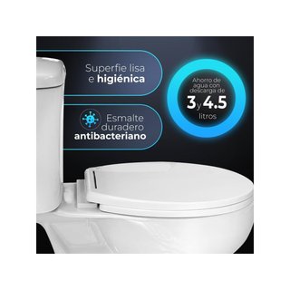 - Inodoro completo blanco moderno antibacteria