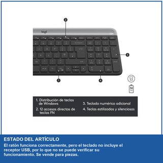 - Logitech MK470 teclado y ratón inalámbrico