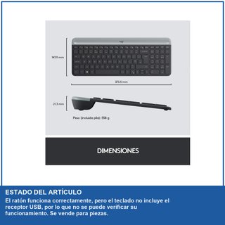 - Logitech MK470 teclado y ratón inalámbrico