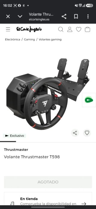 Volante Thrustmaster T598