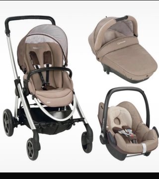 Carrito Bebé Trio Beige