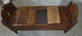 Baúl03/Banco Madera Maciza India para Restaurar