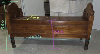 Baúl03/Banco Madera Maciza India para Restaurar