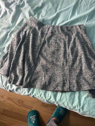 Falda mujer XL negra y jaspeada