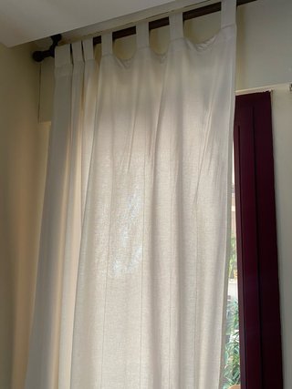 Cortinas blancas de tela
