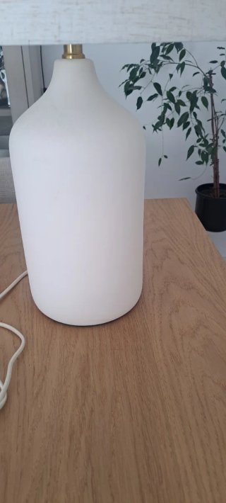 Lámpara Mesa Zara Home Cerámica Lino Beige
