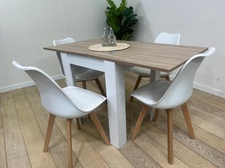 Mesa extensible con 4 sillas