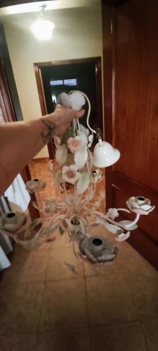 2 Lámparas techo Vintage: Diseño Floral y Gótico