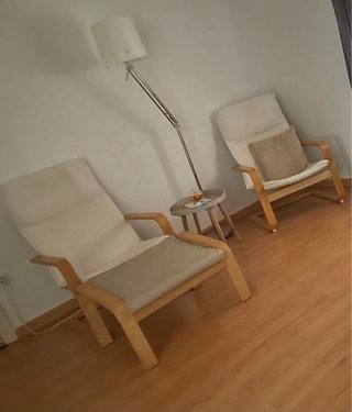 2 Butacas IKEA PELLO + Reposapiés