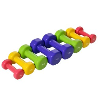 Juego 8 Mancuernas Vinilo 1-4kg