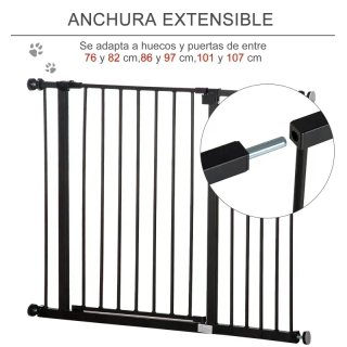 Barrera de Seguridad Extensible 76-107x76 cm