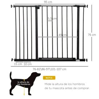 Barrera de Seguridad Extensible 76-107x76 cm