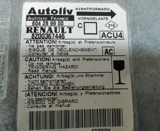 438343 centralita airbag 8200367446 renault megane