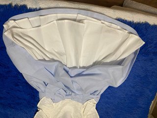 Vestido ceremonia niña blanco y azul tutto piccolo