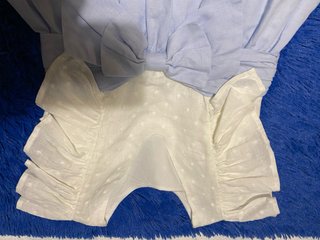 Vestido ceremonia niña blanco y azul tutto piccolo