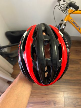 Casco Bicicleta Giro Negro/Rojo talla M, usado