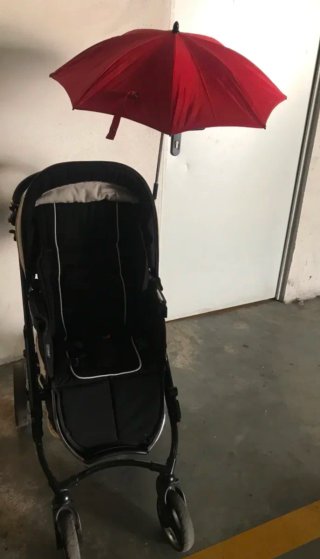 Sombrilla para carrito de bebé roja universal