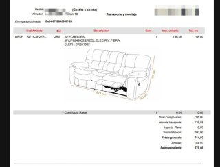 Sofá Eléctrico Reclinable   Beige/Marró