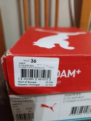 Tenis Puma Negros y Blancos