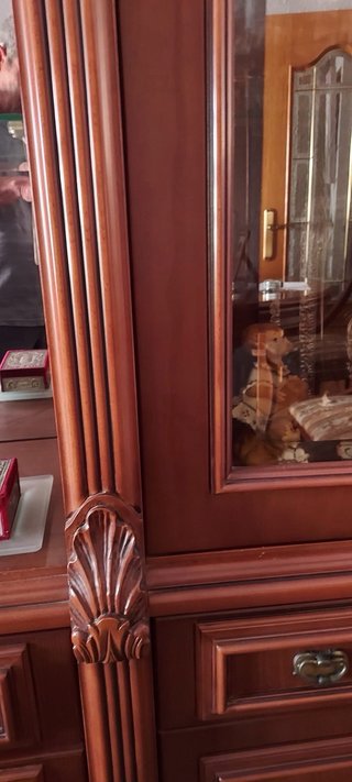Mueble salón madera maciza clásico