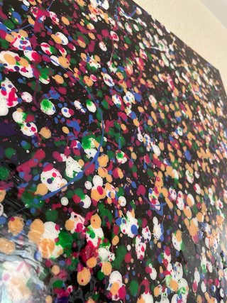 Cuadro pintura acrílica  “Lluvia de estrellas” XXL