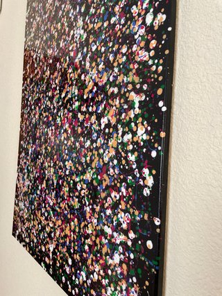 Cuadro pintura acrílica  “Lluvia de estrellas” XXL