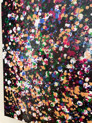 Cuadro pintura acrílica  “Lluvia de estrellas” XXL