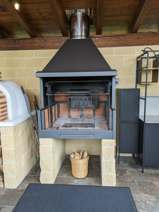 Barbacoa Horno Metal Terracota