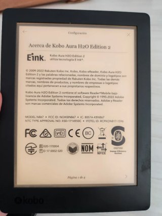 Lettore di libri Kobo Nero