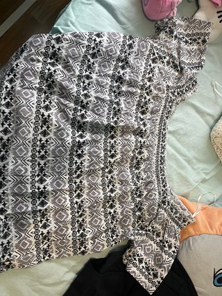 Blusa Estampado Étnico,nuevo yun peto vaquero cort