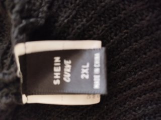 Vestido largo tejido negro talla XXL