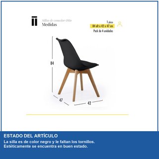 - SHIITO Otto silla comedor nórdico sencilla