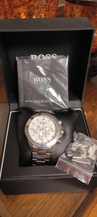 Reloj Hugo Boss Cronógrafo Plata y Blanco