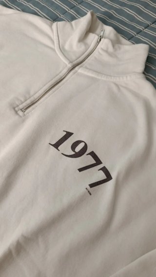 Sudadera 1977 Primark Mujer Blanca Talla M