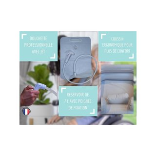 Lavacabezas portátil con ducha y cojín cómodo
